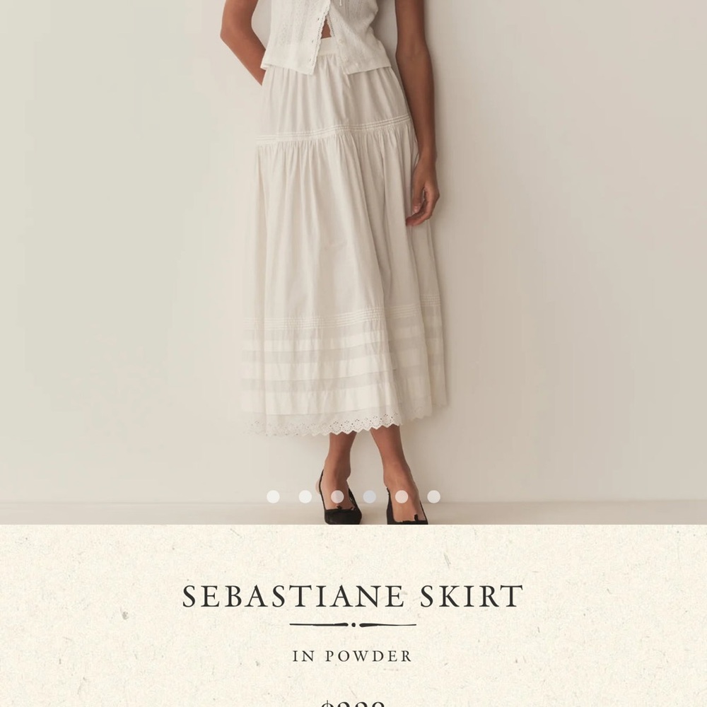 Doen A-Line Skirt in Cream brand new